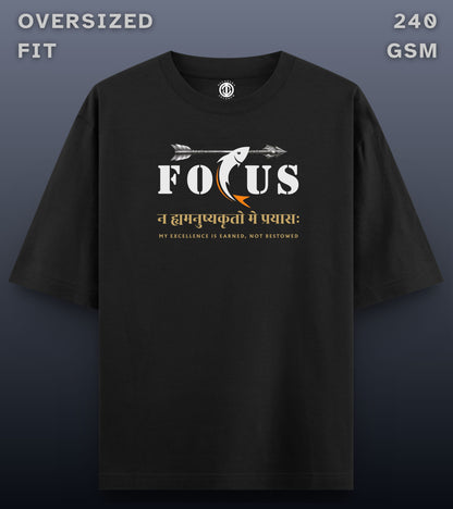Focus - Oversized Dark T-shirt