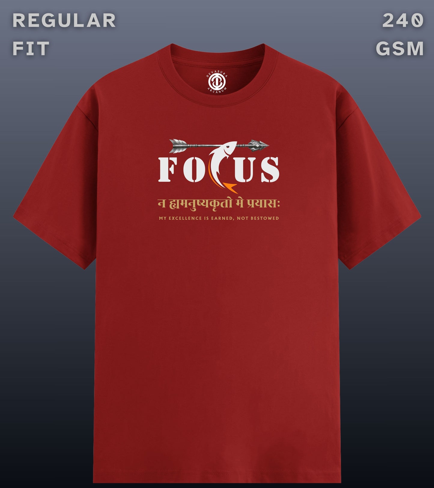 Focus - Regular Fit Dark T-shirt