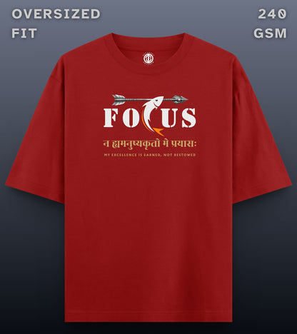 Focus - Oversized Dark T-shirt
