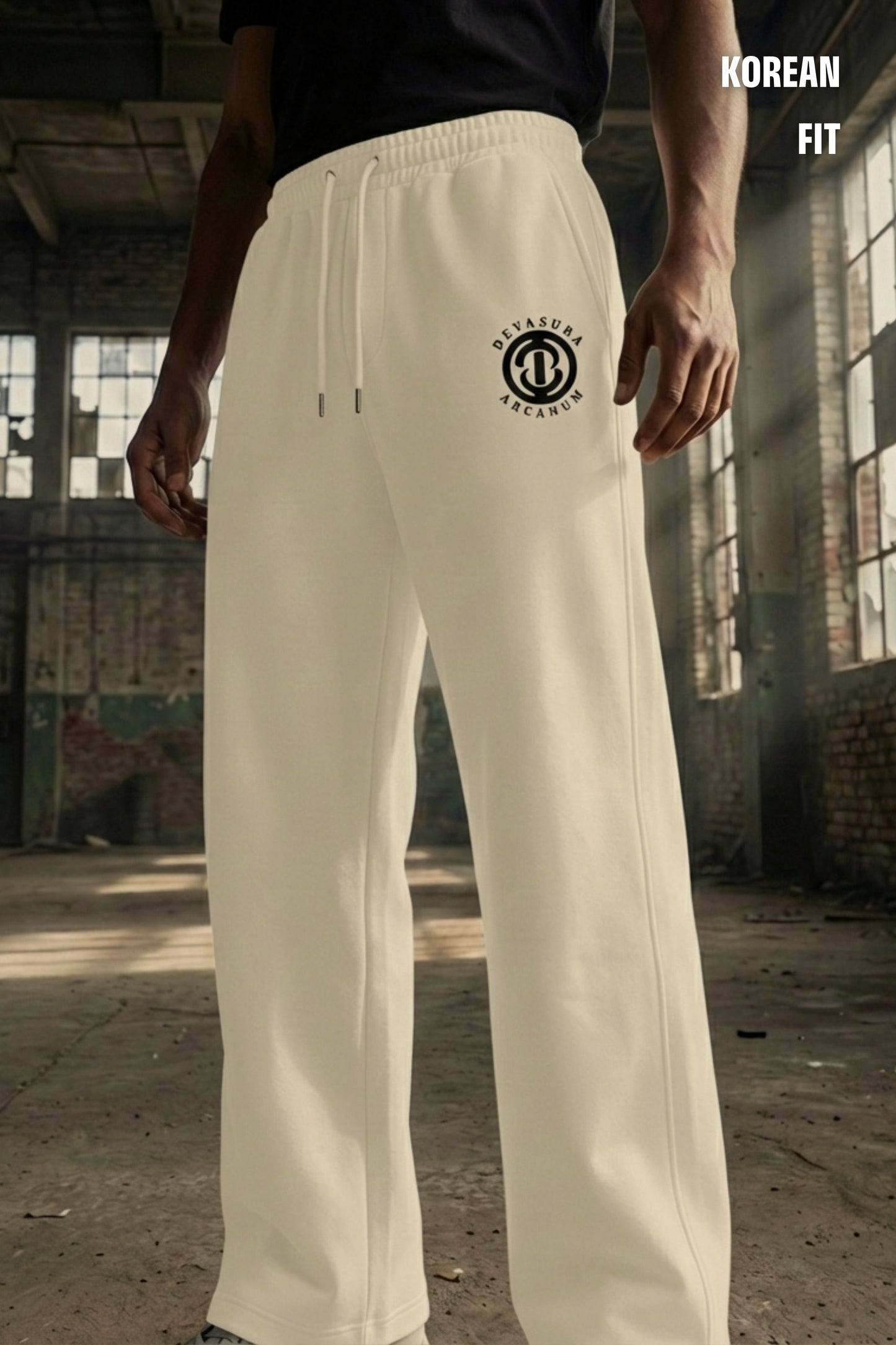 Arcanum Signature Off-White Korean Sweatpants
