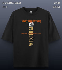 Wisdom - Oversized Dark T-shirt