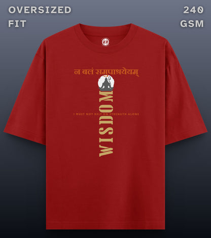 Wisdom - Oversized Dark T-shirt