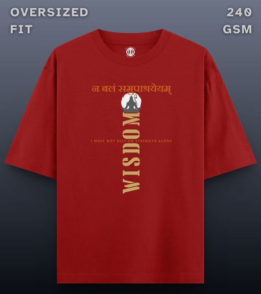 Wisdom - Oversized Dark T-shirt